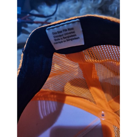 Bass Pro Shop Unisex Hat Cap Snap Back Adjustable Mesh Back Orange Gone Fishing - Picture 9 of 9